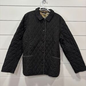 L.L. Bean women's black lined quilted chore thermal insulated jacket size XL